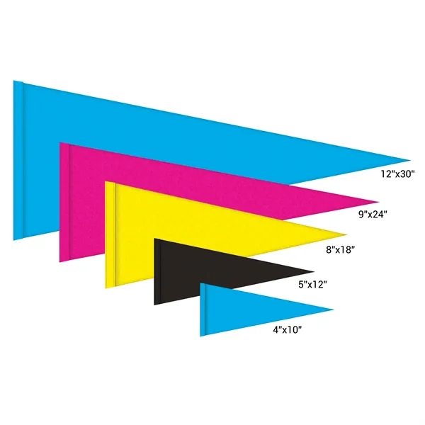 12" x 30" Custom Printed Felt Pennant - 12" x 30" Custom Printed Felt Pennant - Image 6 of 7