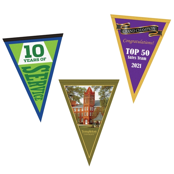 14" x 20" Vertical Triangle Shaped Felt Banner - 14" x 20" Vertical Triangle Shaped Felt Banner - Image 3 of 7