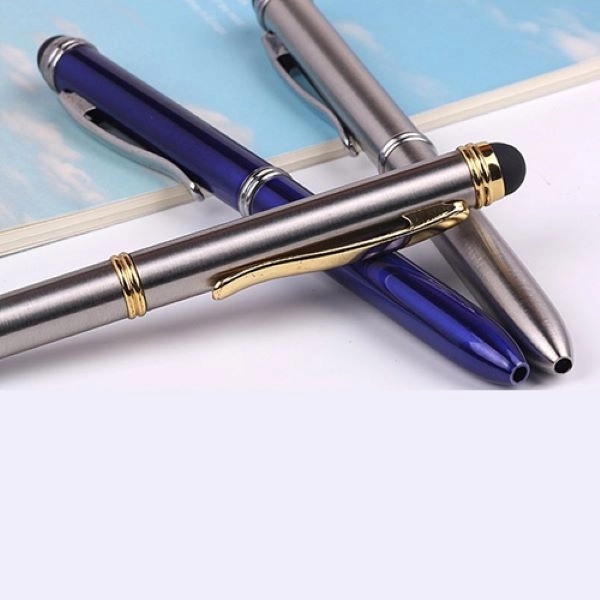 2 In 1 Stainless Steel Stylus Pen - 2 In 1 Stainless Steel Stylus Pen - Image 1 of 1