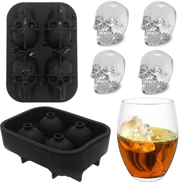 Silicone skull ice ball mold - Silicone skull ice ball mold - Image 0 of 3