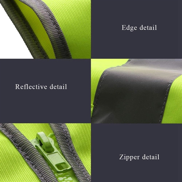 High Visibility Reflective Safety Vests with Pouch - High Visibility Reflective Safety Vests with Pouch - Image 2 of 3