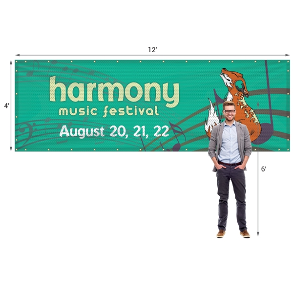 4' x 12' Polyester Mesh Banner - 4' x 12' Polyester Mesh Banner - Image 10 of 12