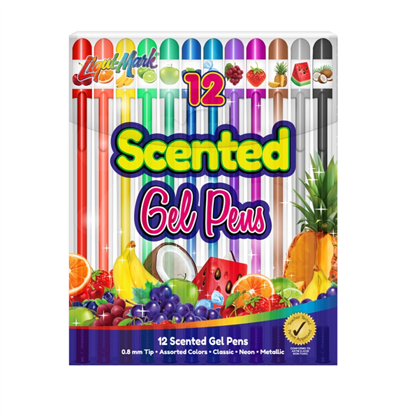 12 Pack Scented Gel Pens Assorted Colors Plum Grove
