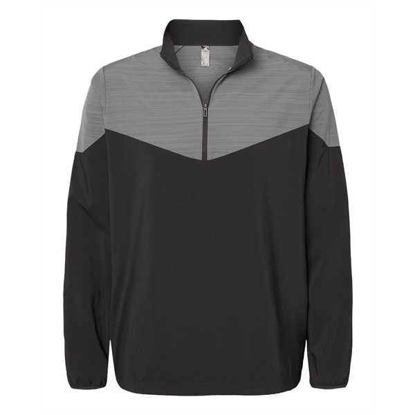 Adidas Heather Chevron Quarter-Zip Windshirt - Adidas Heather Chevron Quarter-Zip Windshirt - Image 1 of 2