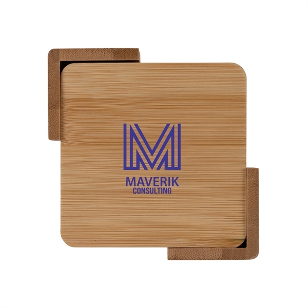 Brandon IV 4-Piece Bamboo Coaster Set - Brandon IV 4-Piece Bamboo Coaster Set - Image 0 of 1