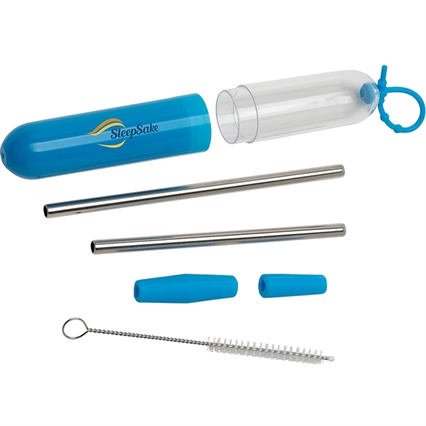 Paloma 5-Piece Stainless Steel Straw Set - Paloma 5-Piece Stainless Steel Straw Set - Image 1 of 6