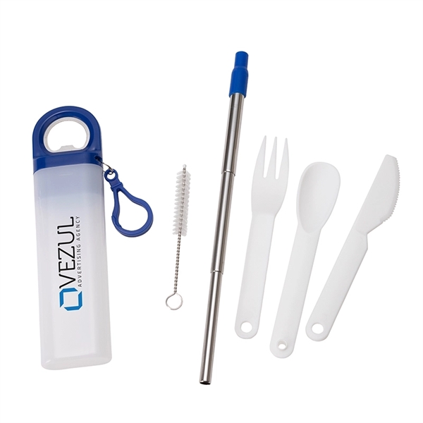 Griffith 3-in-1 Metal Straw, Cutlery Set & Bottle Opener - Griffith 3-in-1 Metal Straw, Cutlery Set & Bottle Opener - Image 3 of 5
