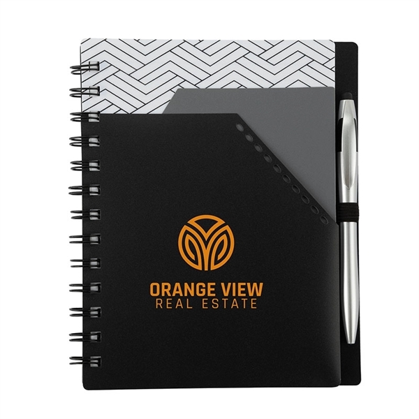 Trapezoid Junior Notebook w/ Stylus Pen - Trapezoid Junior Notebook w/ Stylus Pen - Image 1 of 4