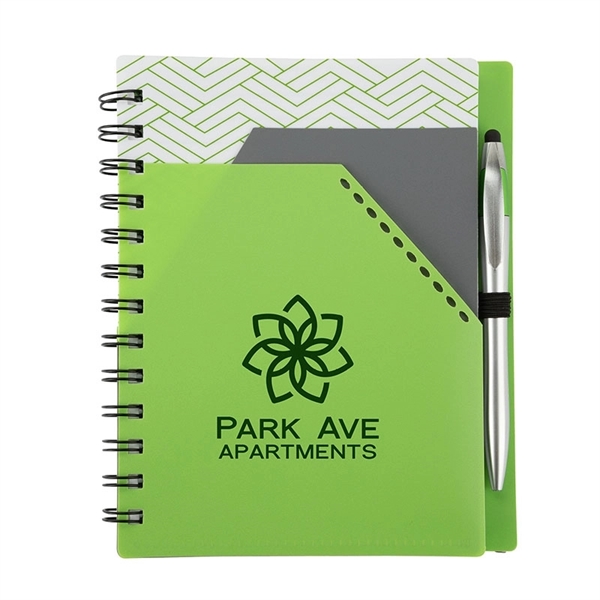 Trapezoid Junior Notebook w/ Stylus Pen - Trapezoid Junior Notebook w/ Stylus Pen - Image 2 of 4