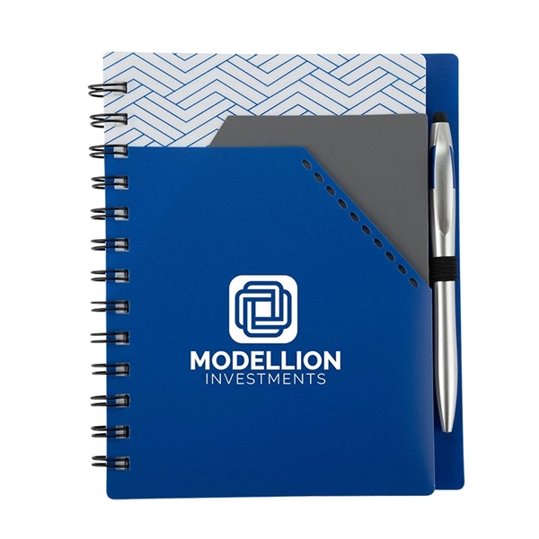 Trapezoid Junior Notebook w/ Stylus Pen - Trapezoid Junior Notebook w/ Stylus Pen - Image 3 of 4
