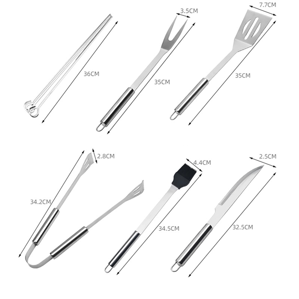 9Pcs Heavy Duty BBQ Grill Tool Set - 9Pcs Heavy Duty BBQ Grill Tool Set - Image 2 of 6