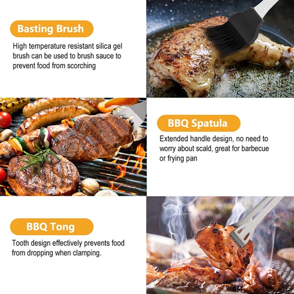 9Pcs Heavy Duty BBQ Grill Tool Set - 9Pcs Heavy Duty BBQ Grill Tool Set - Image 3 of 6