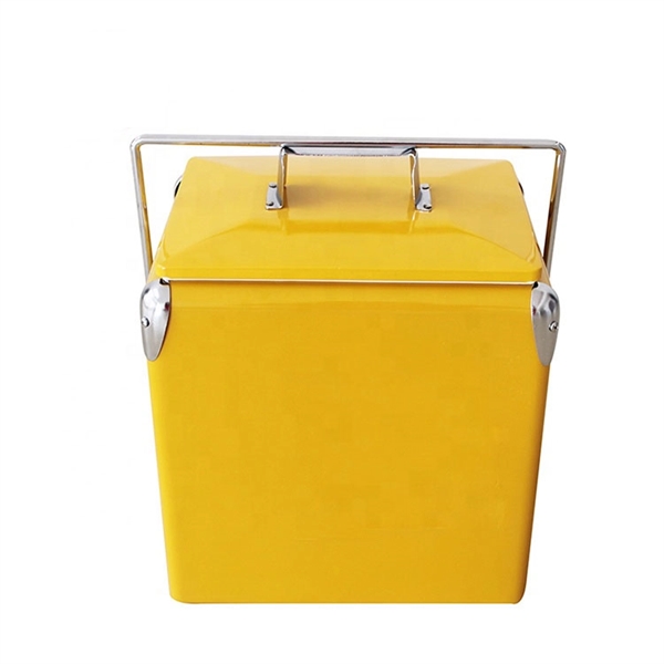 13 L /14 Quart Portable Vintage Metal Iron Beverage Cooler