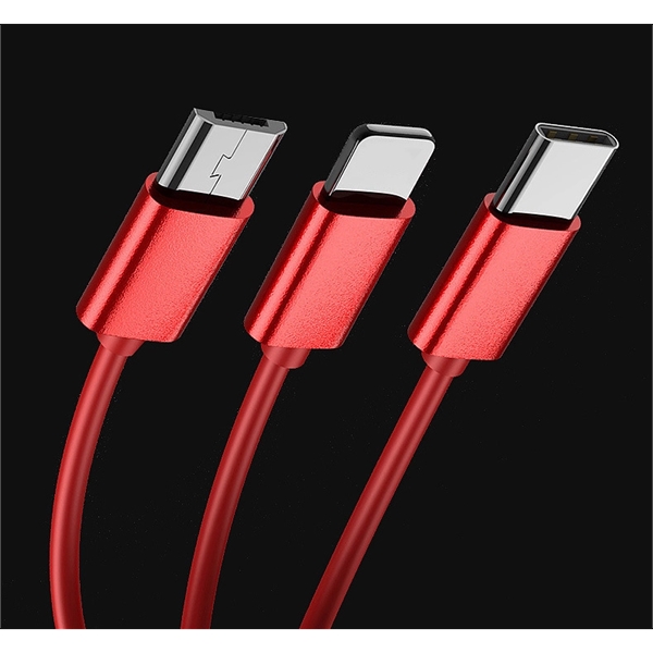 Multi Retractable 3-in-1 USB Charging Cable - Multi Retractable 3-in-1 USB Charging Cable - Image 3 of 5