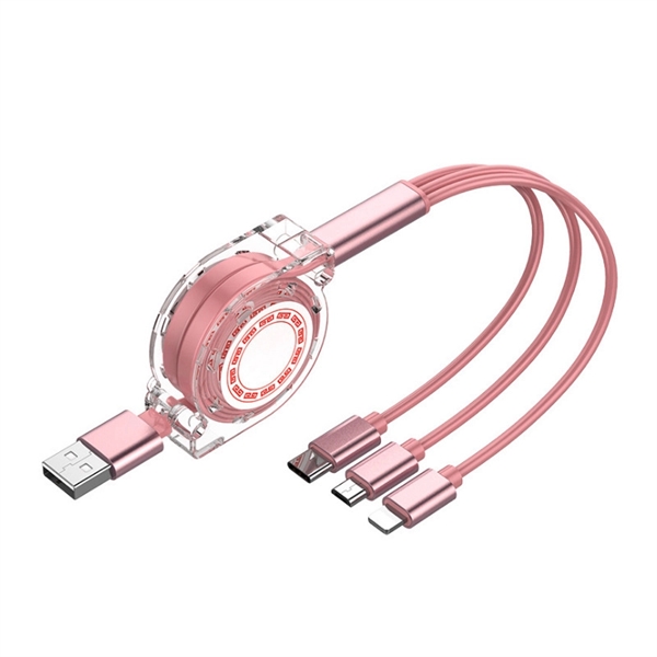 Multi Retractable 3-in-1 USB Charging Cable - Multi Retractable 3-in-1 USB Charging Cable - Image 4 of 5