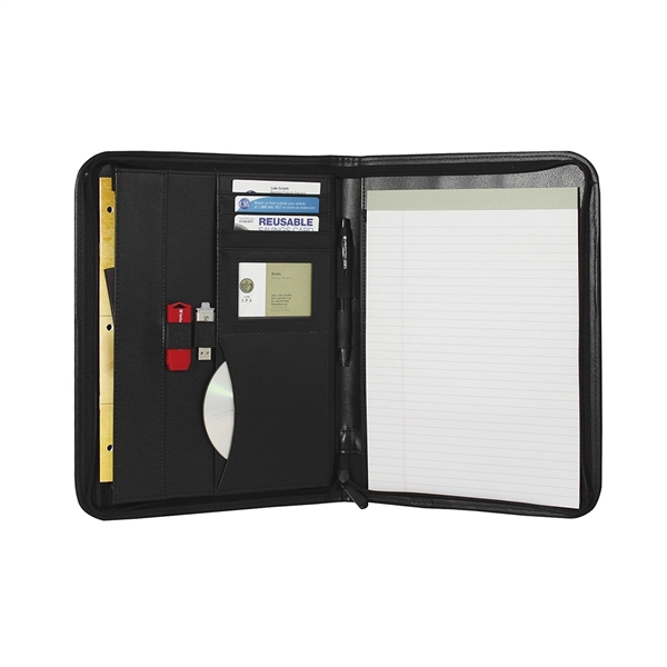 Cairo Elite Padfolio with Zipper Closure - Cairo Elite Padfolio with Zipper Closure - Image 2 of 2