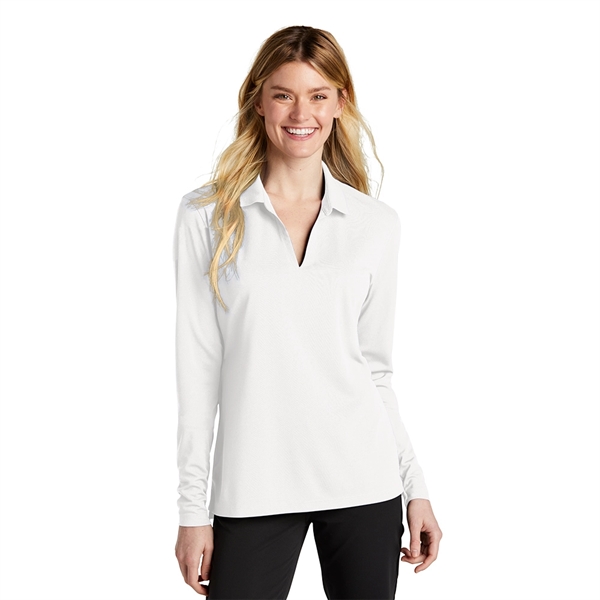 Nike Women's Dri-FIT Micro Pique 2.0 Long Sleeve Polo - Nike Women's Dri-FIT Micro Pique 2.0 Long Sleeve Polo - Image 7 of 7