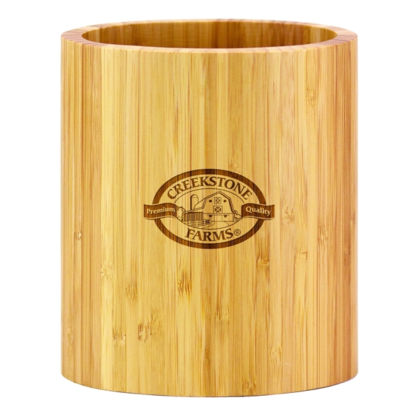 Oval Shaped Bamboo Kitchen Utensil Holder - Oval Shaped Bamboo Kitchen Utensil Holder - Image 0 of 0