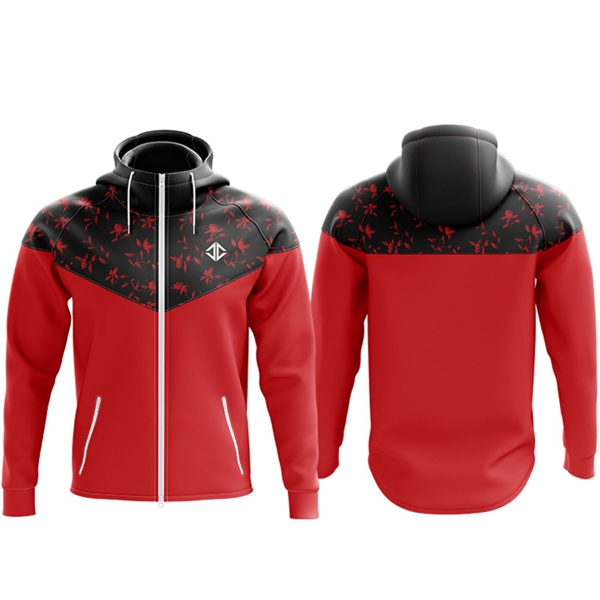 Unisex 250 GSM Comfort Fleece Sublimation Pullover Hoodies - Unisex 250 GSM Comfort Fleece Sublimation Pullover Hoodies - Image 2 of 4