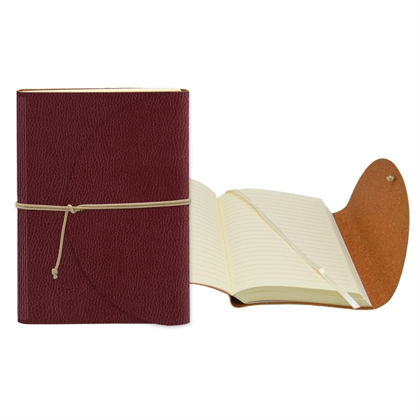 4.75" x 6.75" Leather Perfect Flap Book - 4.75" x 6.75" Leather Perfect Flap Book - Image 3 of 9