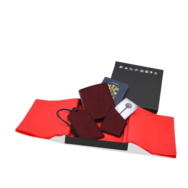 Leather Travel Gift Set - Leather Travel Gift Set - Image 3 of 9