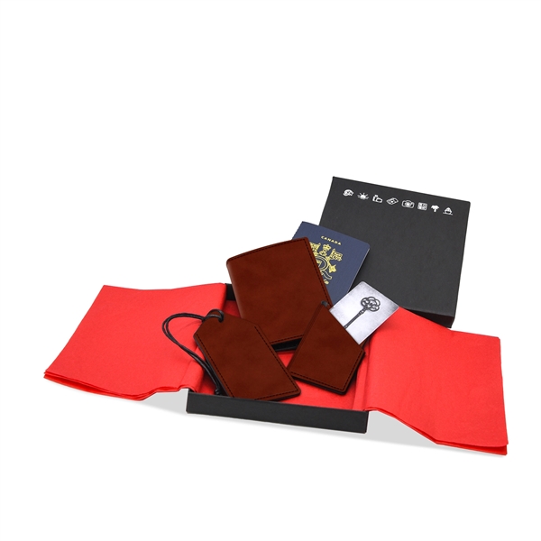 Leather Travel Gift Set - Leather Travel Gift Set - Image 5 of 9