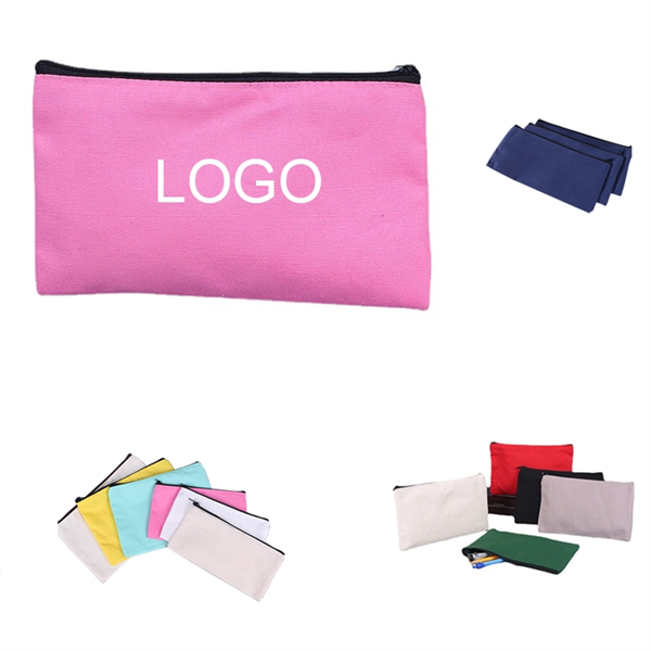 Canvas cosmetic bags pencil pouch - Canvas cosmetic bags pencil pouch - Image 0 of 2