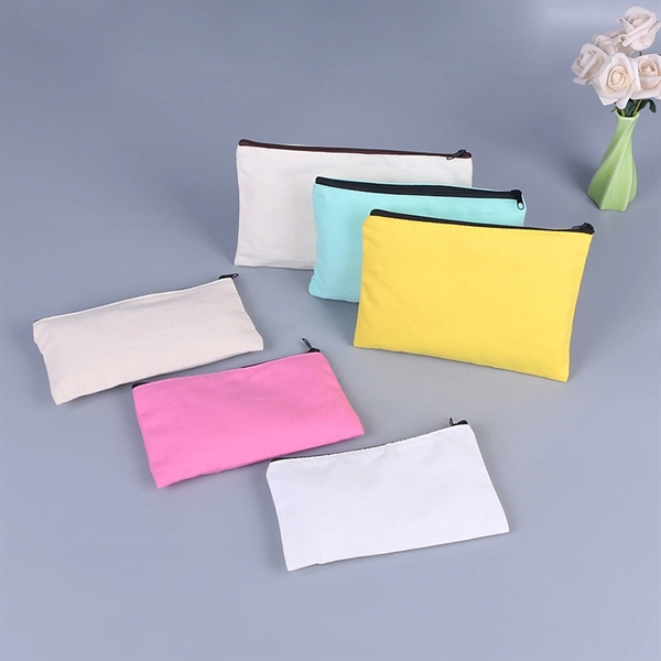 Canvas cosmetic bags pencil pouch - Canvas cosmetic bags pencil pouch - Image 1 of 2