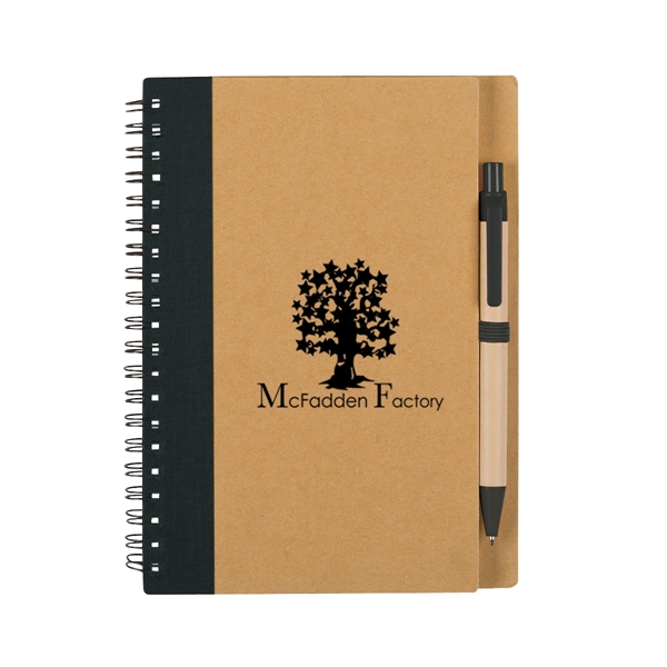 Eco-Inspired Spiral Notebook & Pen - Eco-Inspired Spiral Notebook & Pen - Image 0 of 13