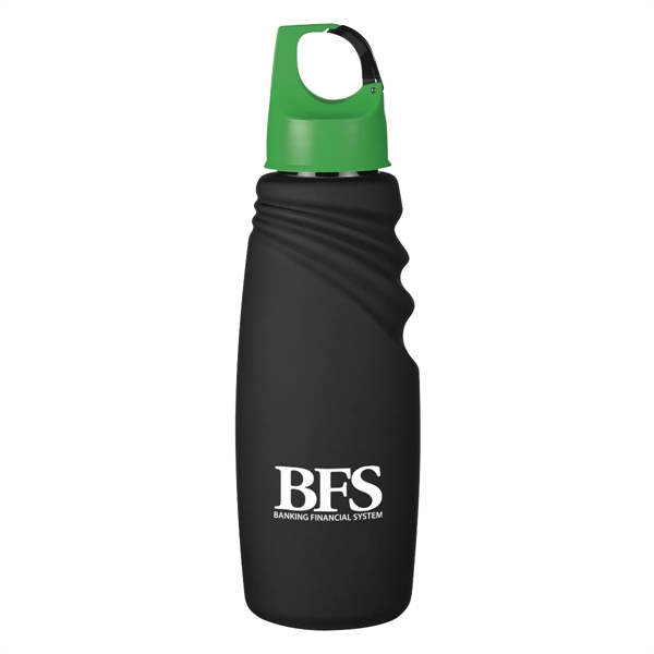 24 Oz. Matte Finish Crest Carabiner Sports Bottle - 24 Oz. Matte Finish Crest Carabiner Sports Bottle - Image 4 of 11