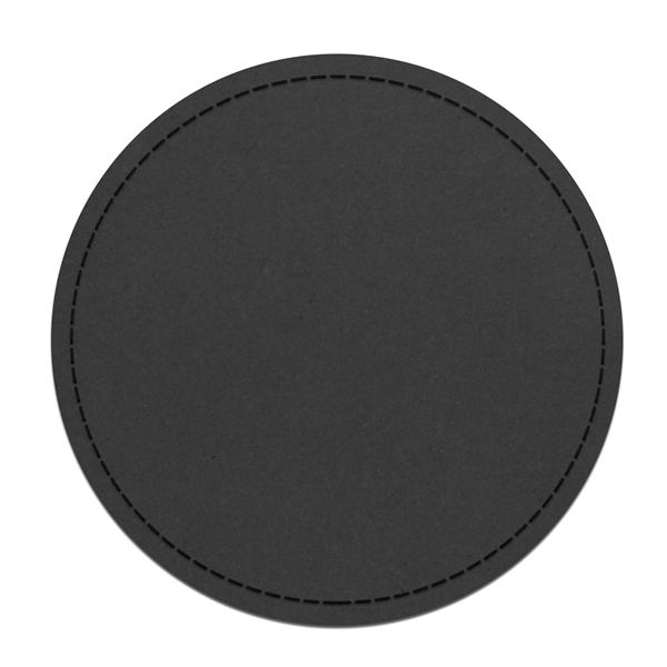 4" Premium Leather Round Coaster - 4" Premium Leather Round Coaster - Image 9 of 13