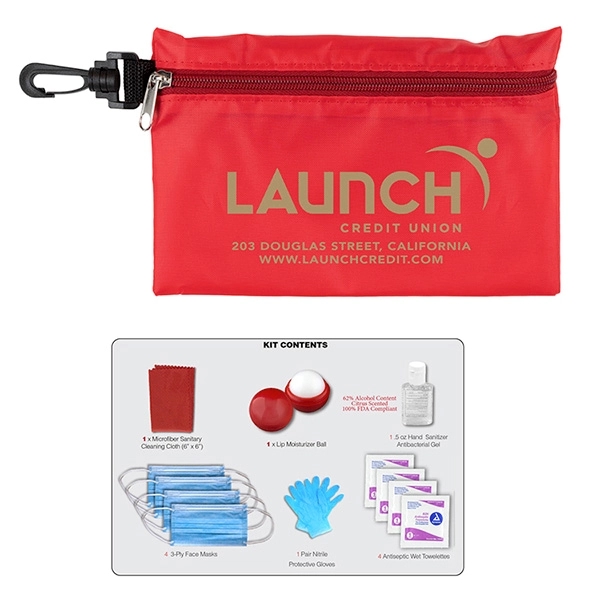 Ariel 12 Piece First Aid Safety Kit in Zipper Pouch with - Ariel 12 Piece First Aid Safety Kit in Zipper Pouch with - Image 1 of 20