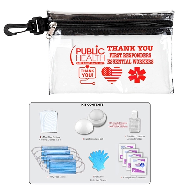 Ariel 12 Piece First Aid Safety Kit in Zipper Pouch with - Ariel 12 Piece First Aid Safety Kit in Zipper Pouch with - Image 4 of 20