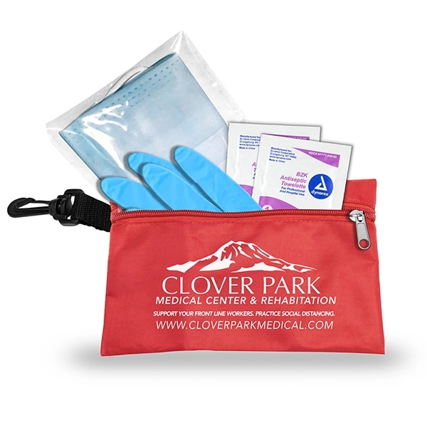 Hydra Protective Face & Gloves First Aid Kit in Zipper Pouch - Hydra Protective Face & Gloves First Aid Kit in Zipper Pouch - Image 1 of 20