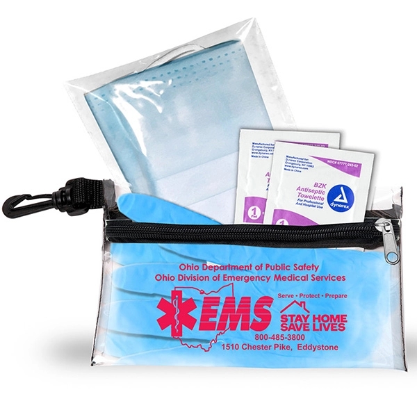 Hydra Protective Face & Gloves First Aid Kit in Zipper Pouch - Hydra Protective Face & Gloves First Aid Kit in Zipper Pouch - Image 7 of 20