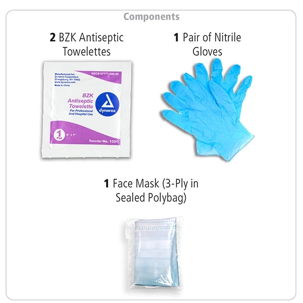 Hydra Protective Face & Gloves First Aid Kit in Zipper Pouch - Hydra Protective Face & Gloves First Aid Kit in Zipper Pouch - Image 16 of 20