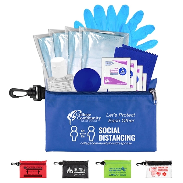 Ariel 12 Piece First Aid Safety Kit in Zipper Pouch with
