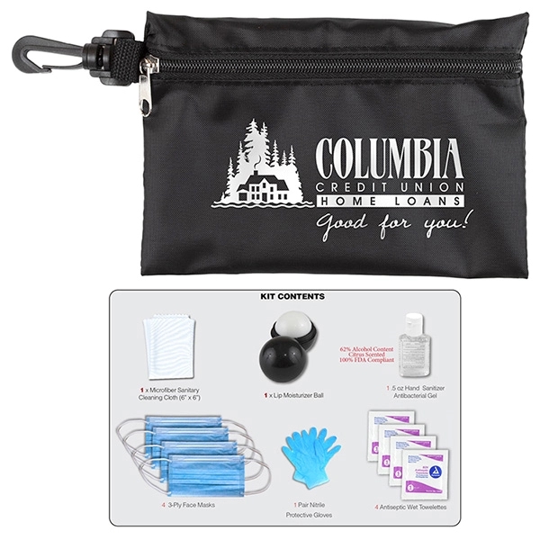 Custom Ariel 12 Piece First Aid Safety Kit in Zipper Pouch with