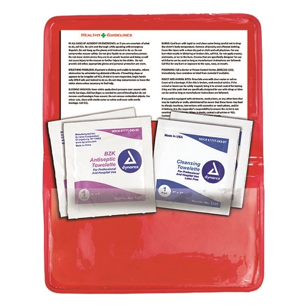 Custom Crescent First Aid Antiseptic & Disinfectant Wipes Pack
