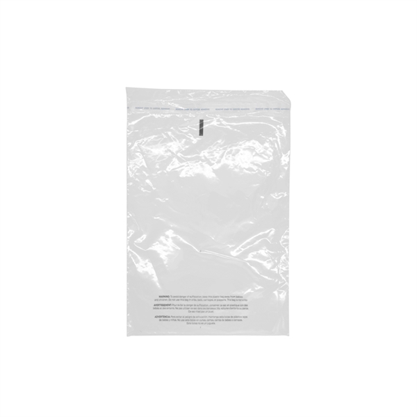 Flap & Seal Clear Poly Bags with Suffocation Warning - Flap & Seal Clear Poly Bags with Suffocation Warning - Image 4 of 5