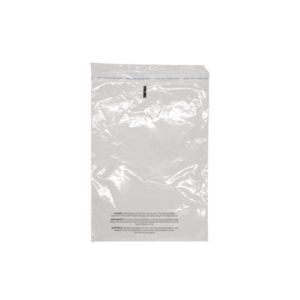 Flap & Seal Clear Poly Bags with Suffocation Warning - Flap & Seal Clear Poly Bags with Suffocation Warning - Image 2 of 5