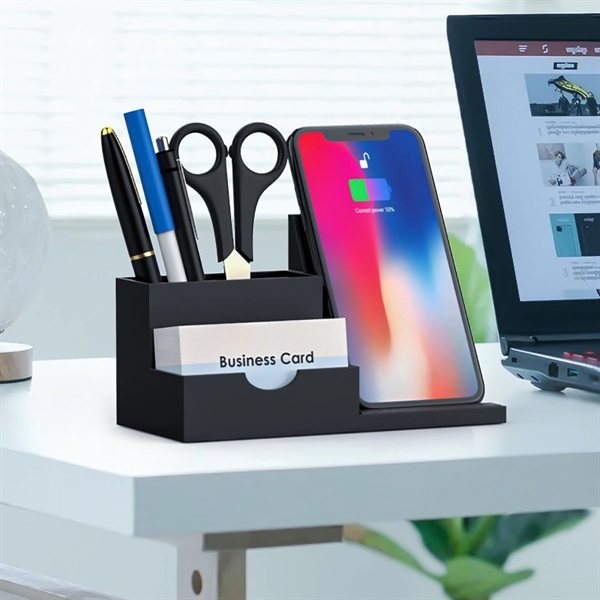 Desk Organizer with Fast Wireless Charger - Desk Organizer with Fast Wireless Charger - Image 1 of 3