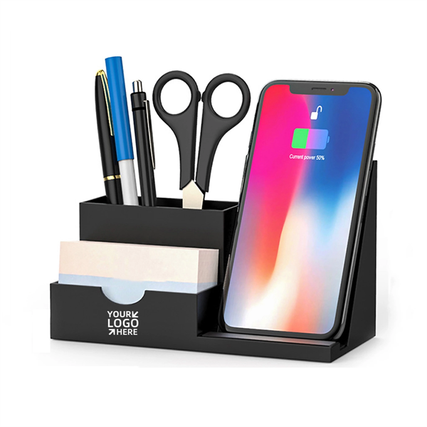 Desk Organizer with Fast Wireless Charger - Desk Organizer with Fast Wireless Charger - Image 0 of 3