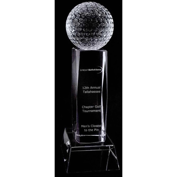 Crystal Gold Award Trophy - 10" - Crystal Gold Award Trophy - 10" - Image 0 of 2