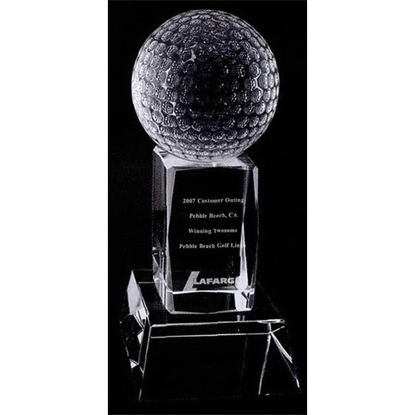 CRYSTAL GOLF AWARD TROPHY - 7 1/2" - CRYSTAL GOLF AWARD TROPHY - 7 1/2" - Image 0 of 0