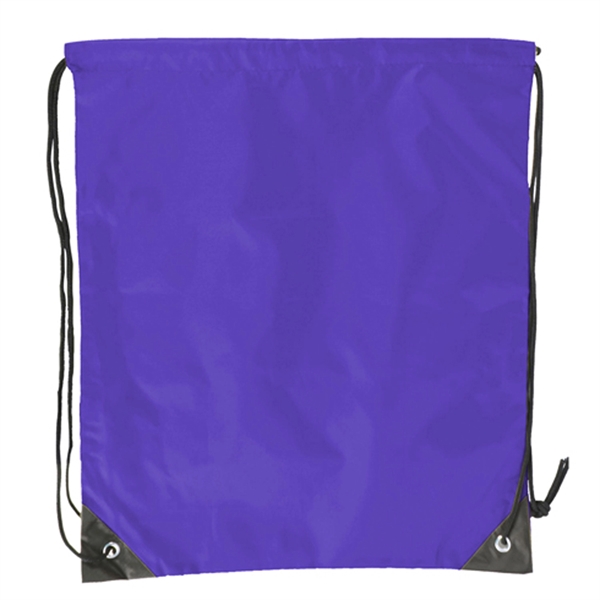 210D Polyester Cinch Backpack Drawstring Bag 15" x 18" - 210D Polyester Cinch Backpack Drawstring Bag 15" x 18" - Image 14 of 33