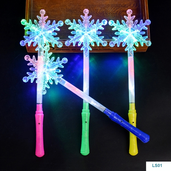 LED Light Up Frozen Snowflake Wand Toy For Kids - LED Light Up Frozen Snowflake Wand Toy For Kids - Image 0 of 2