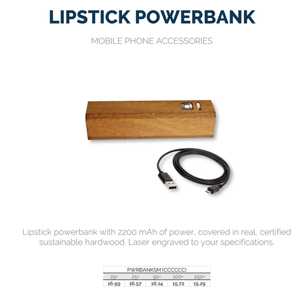 Wooden Powerbank 2600 mAh - Wooden Powerbank 2600 mAh - Image 17 of 19
