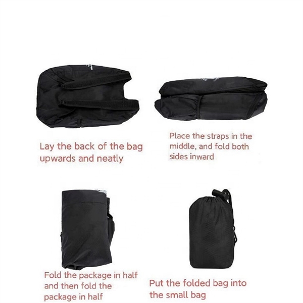 Lightweight Waterproof Foldable Backpack - Lightweight Waterproof Foldable Backpack - Image 6 of 12