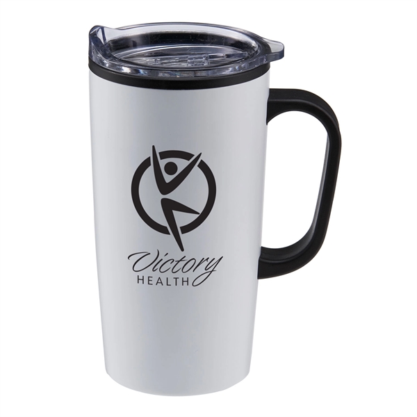 20 oz Yukon Stainless Steel Travel Mug with Handle - 20 oz Yukon Stainless Steel Travel Mug with Handle - Image 3 of 11